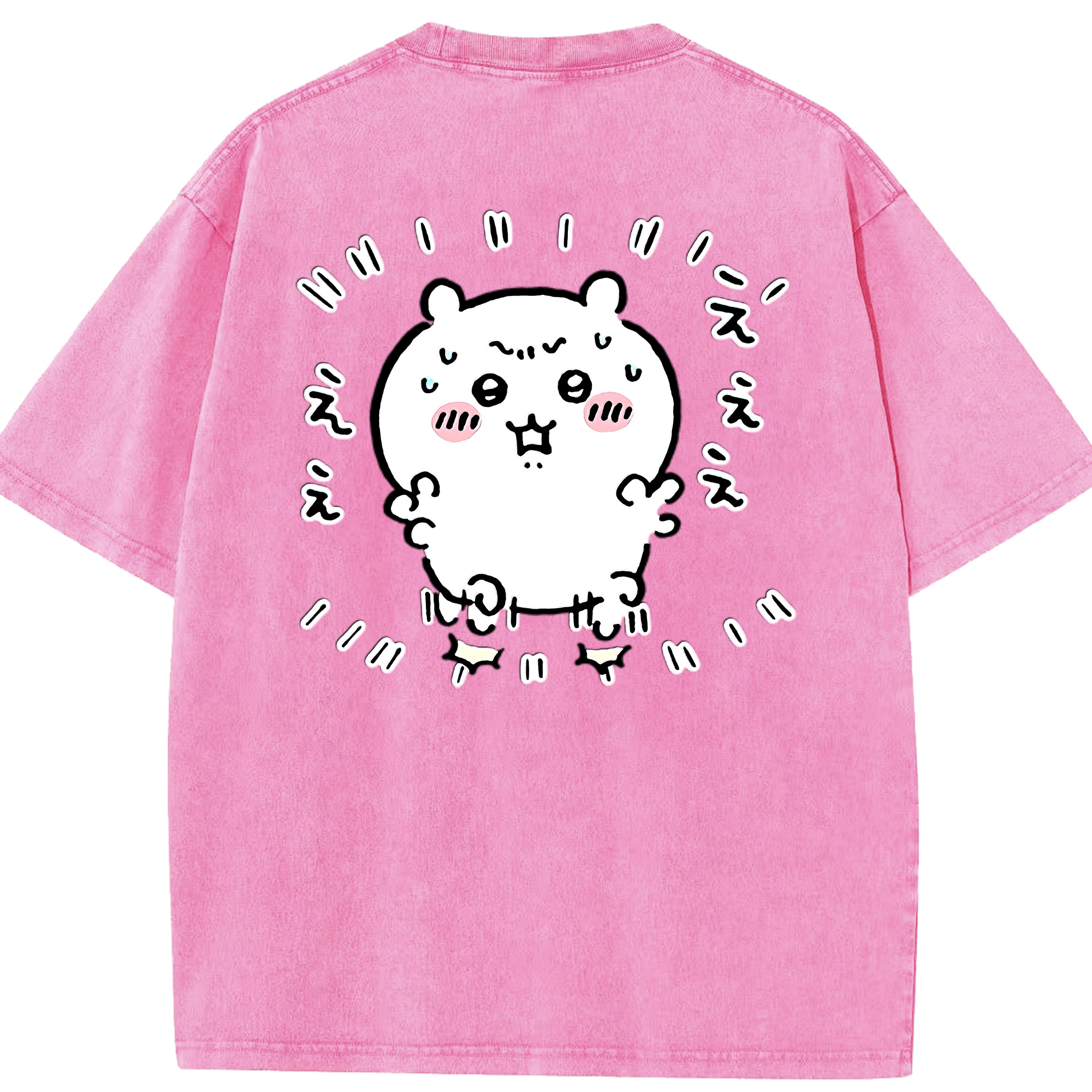 （画像用） ちいかわ ちいかわ Chii-kawa chiikawa 綿100% ヴィンテージ風 半袖Tシャツ（背面プリント）